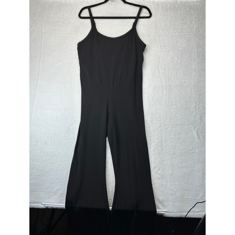 OFFLINE by Aerie Real Me Xtra Flare Jumpsuit Women XL Short Black Flare Leg